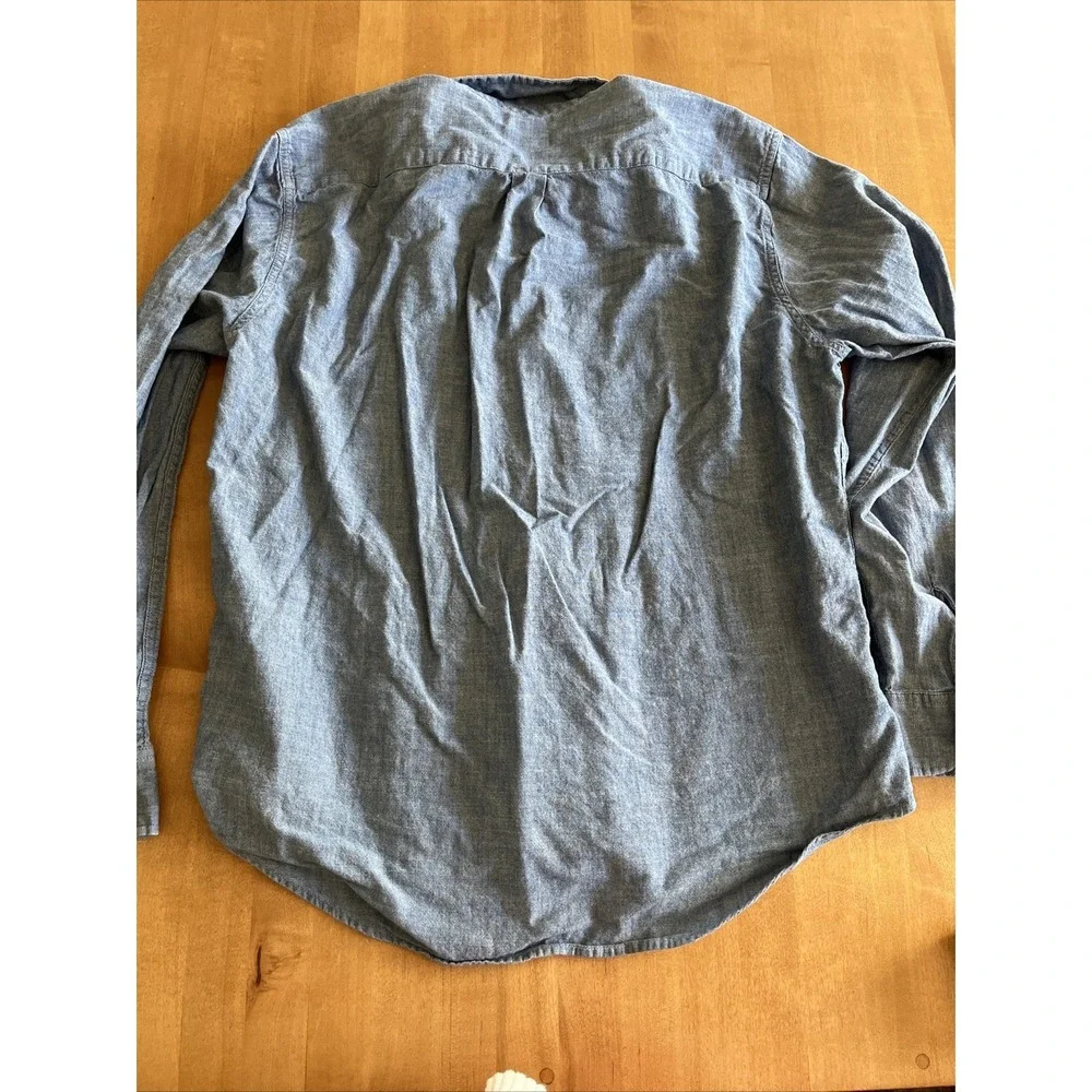 Levi's Men's Blue Chambray Button Down Shirt Long Sleeve Cotton Pocket‎ Size XXL
